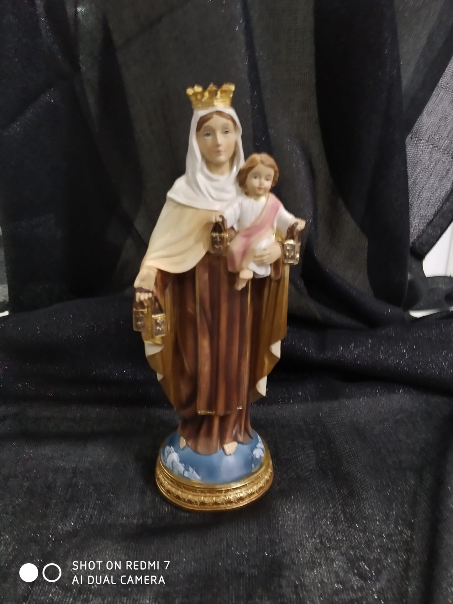 Figura religiosa Virgen del Carmen 20cm.