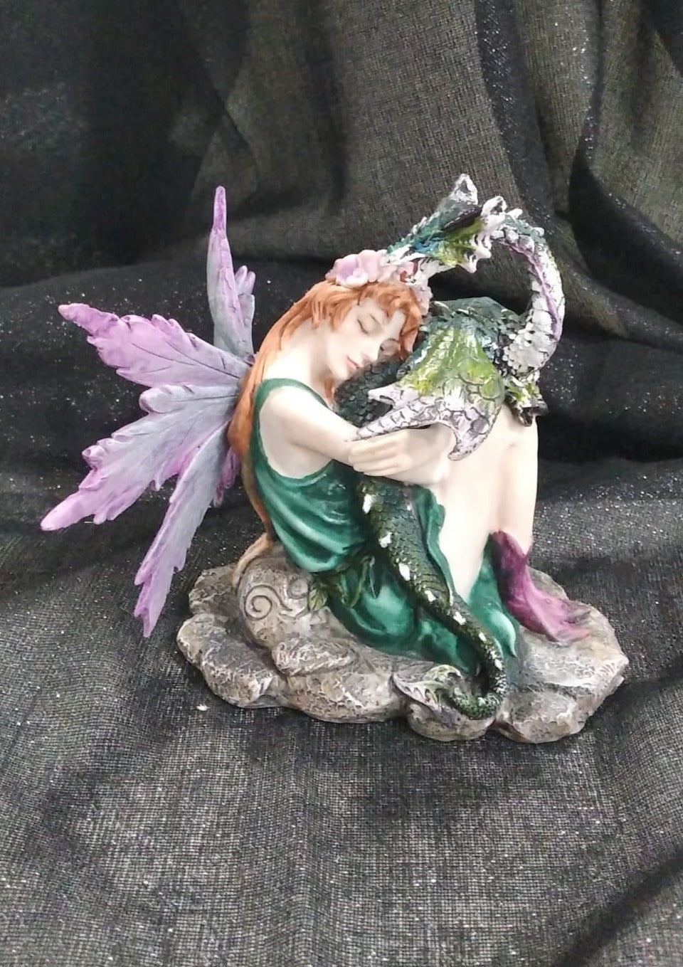 Figura Hada con dragón 12cm.