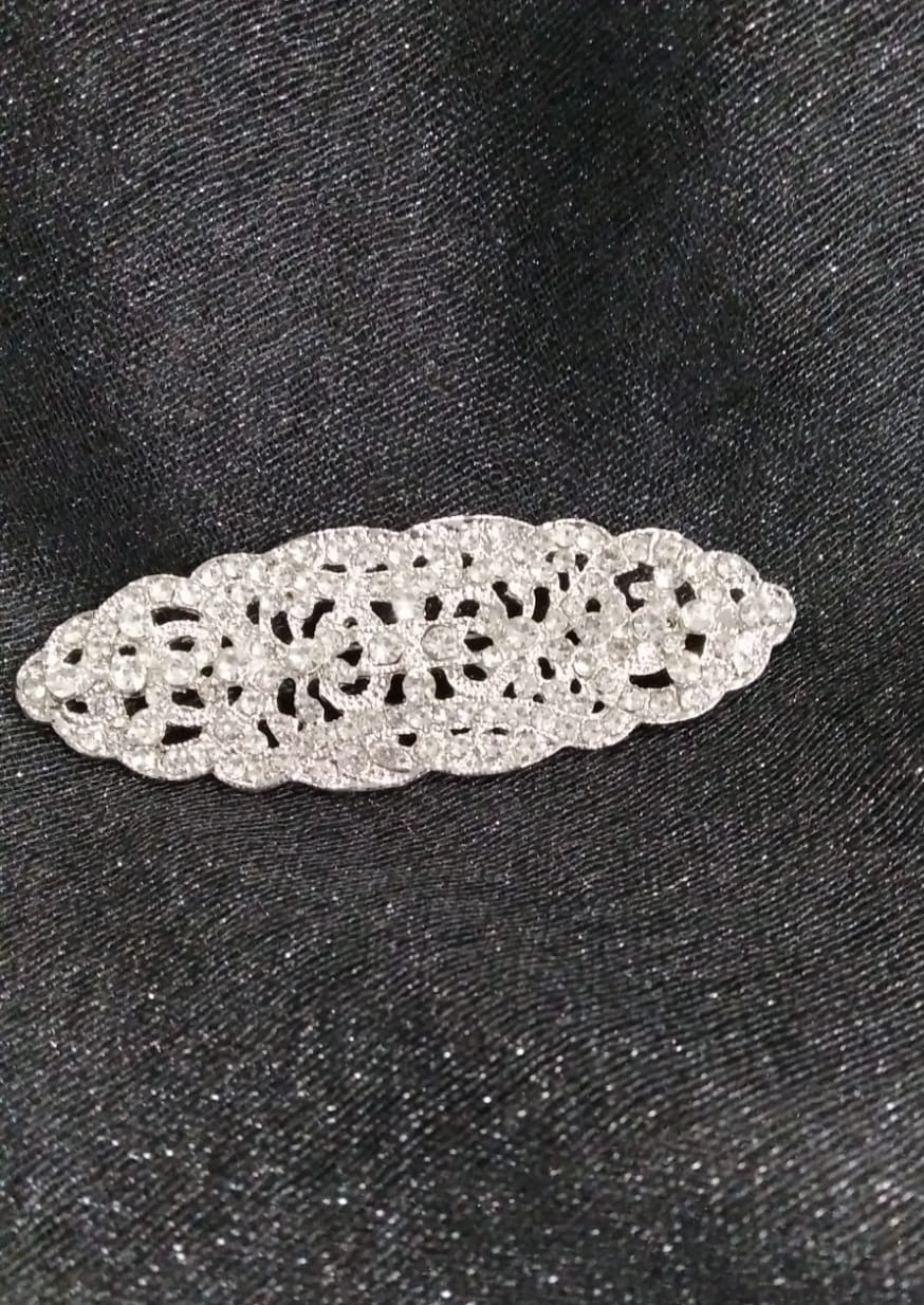 Broche mantilla dorado y plateado