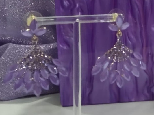 Pendientes de cristal ramo