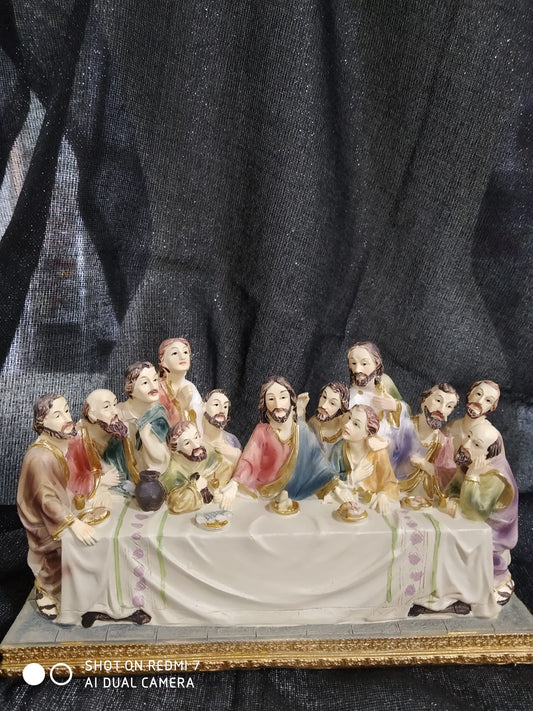 Figura religiosa Santa Cena resina, 17cm.