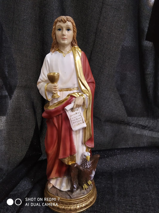 Figura religiosa San Juan Bautista,resina 20cm.