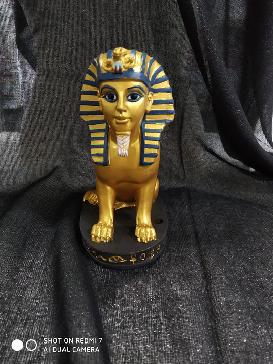 Figura Egipto Esfinge  dorada 15cm.resina