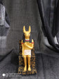 Figura Egipto Anubis sentado, dorado, 16cm.resina