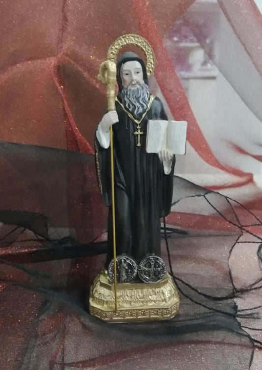 Figura religiosa San Benito 16cm.
