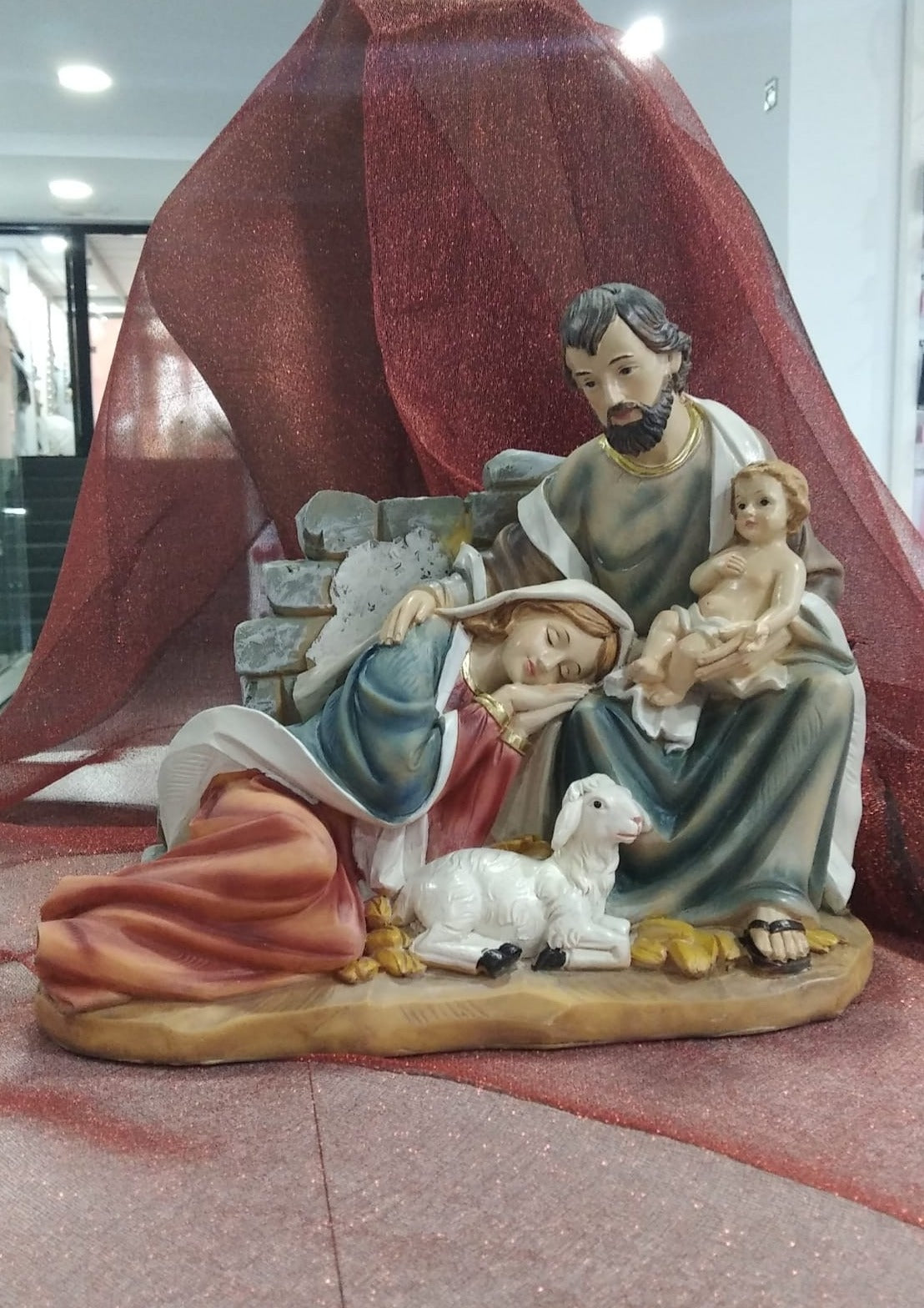 Figura religiosa Misterio 1 pieza virgen dormida 20cm.