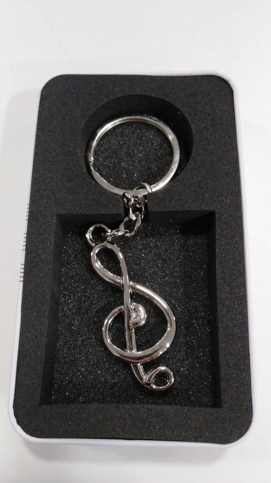 Llavero en lata clave música