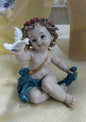 Figura religiosa Ángel corona flores. ELEGIR MODELO