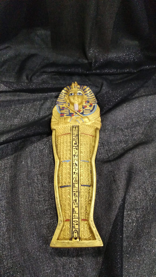 Figura Egipto Portaincienso dorado Rey TuT. Accesorio