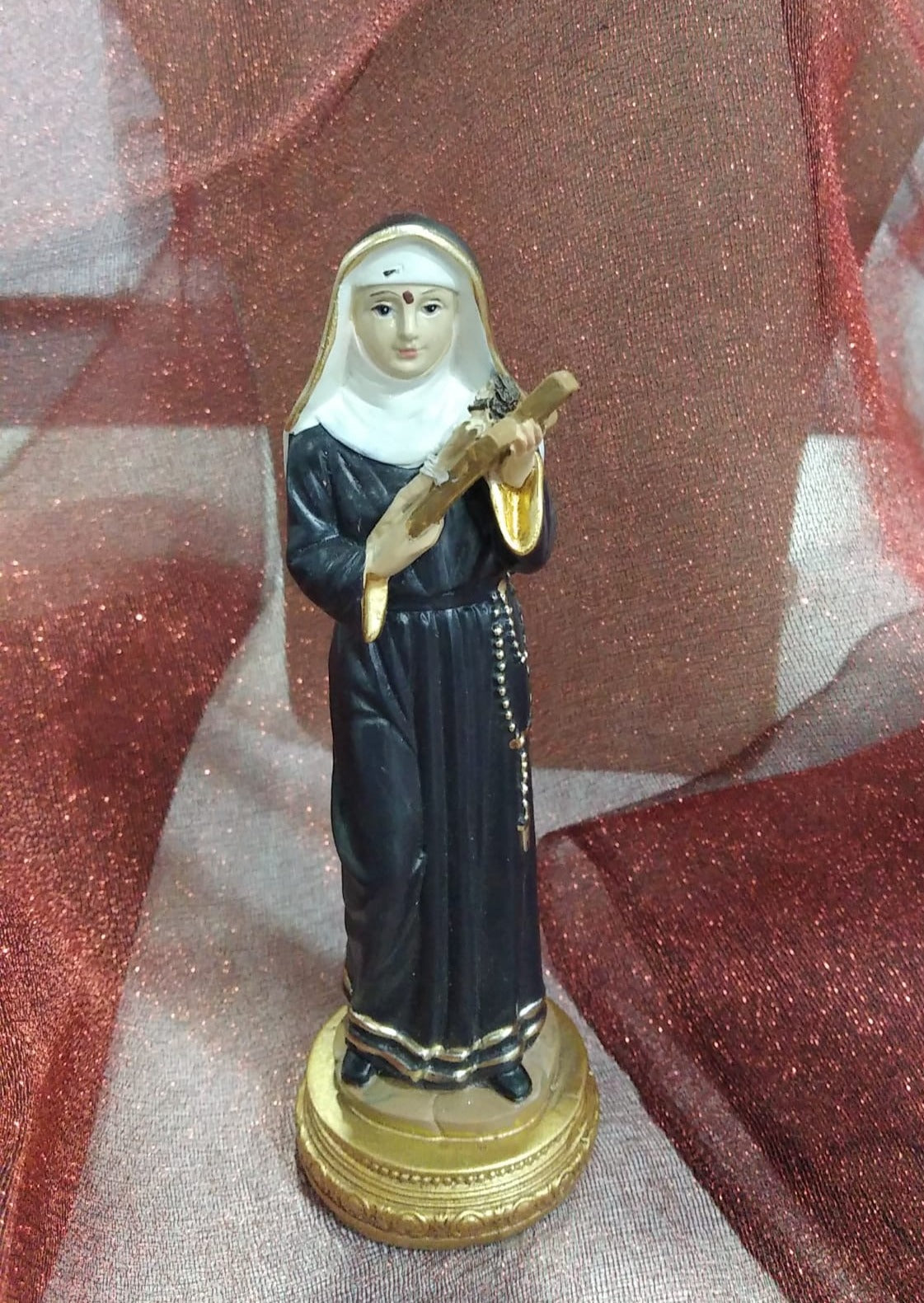 Figura religiosa Santa Rita 14 cm.