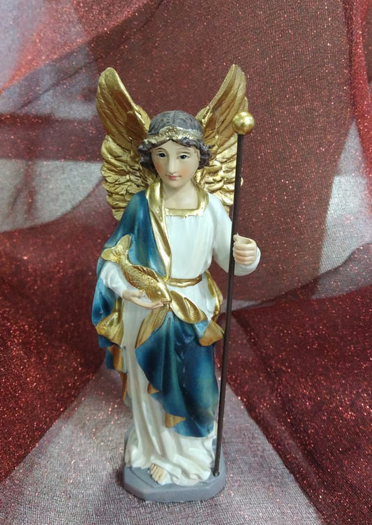 Figura religiosa Arcángel San Rafael 14 cm.