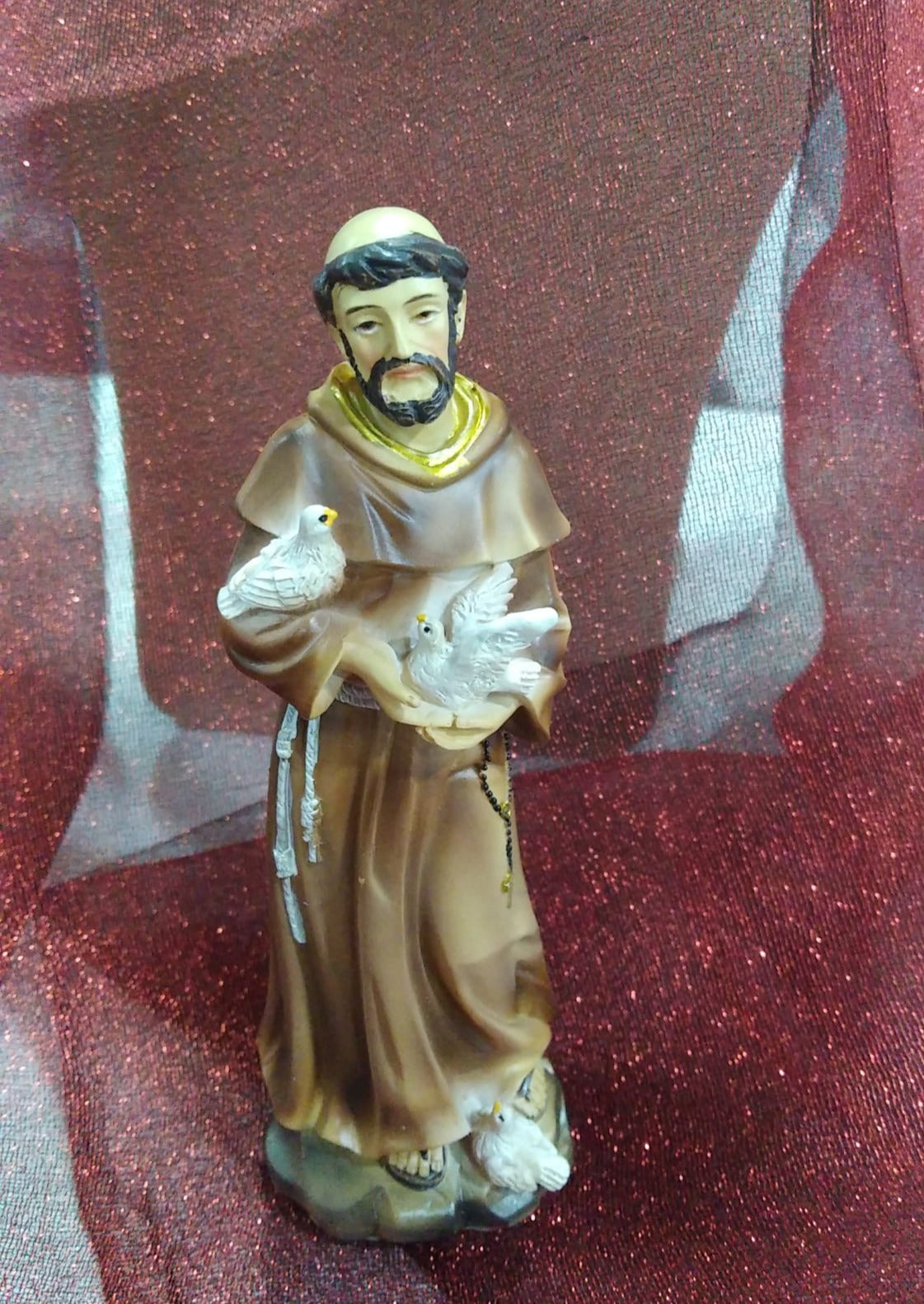 Figura religiosa San Francisco de Asís 13 cm.