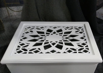 Joyero caja relojes, blanco 29x20x9cm.