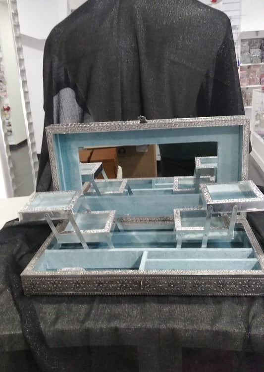 Joyero madera aluminio, elefante,38x20x7.5cm.