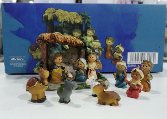 Figura religiosa Misterio 11 piezas + portal 7cm.