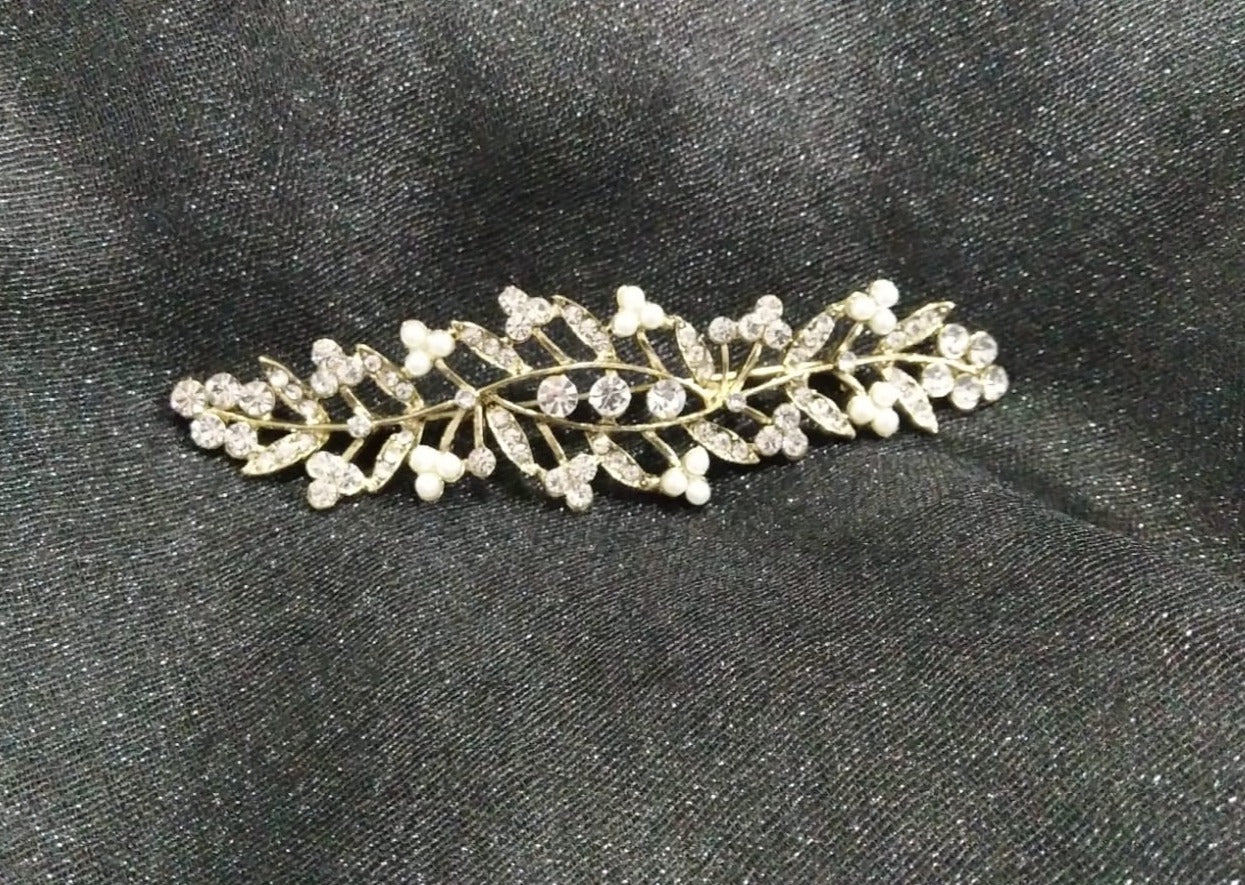 Broche mantilla dorado y plateado