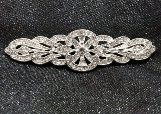 Broche mantilla plateado