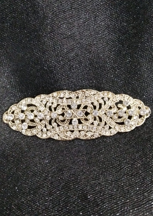 Broche mantilla dorado y plateado