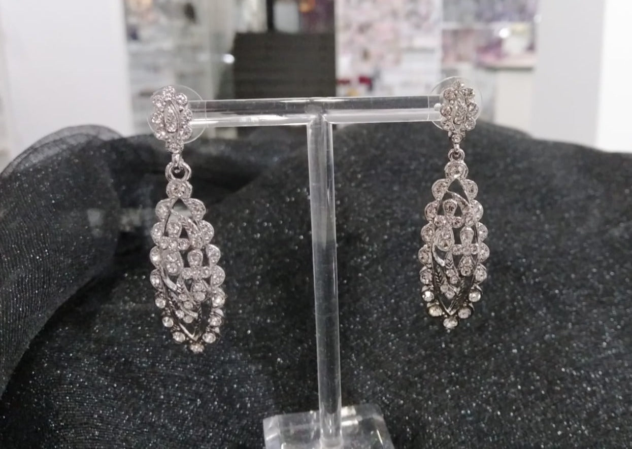 Pendientes cristal dorado y plateado