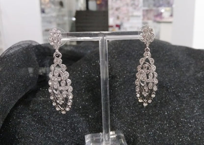 Pendientes cristal dorado y plateado