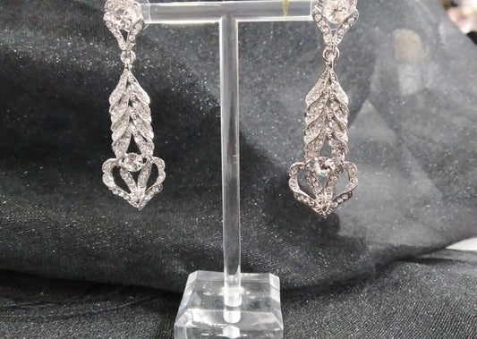 Pendientes cristal plateados