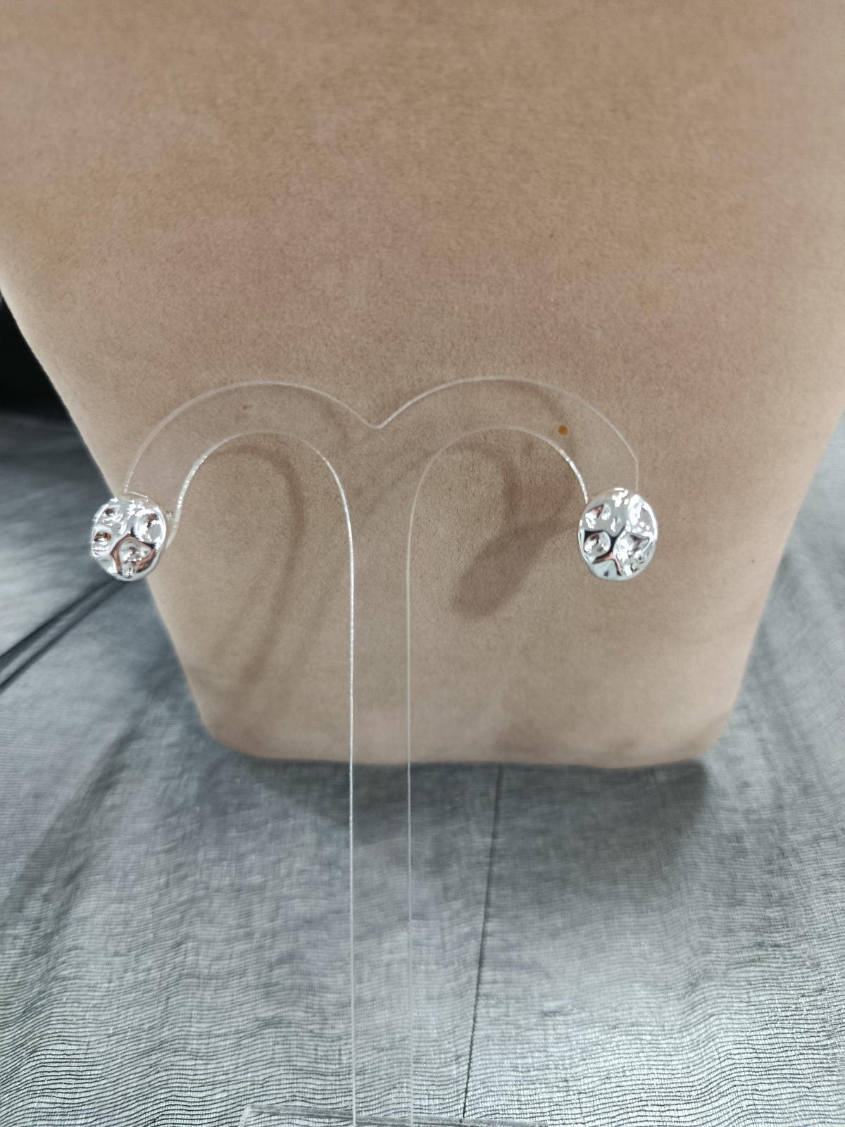 Pendientes acero plateado, pequeños,Moments
