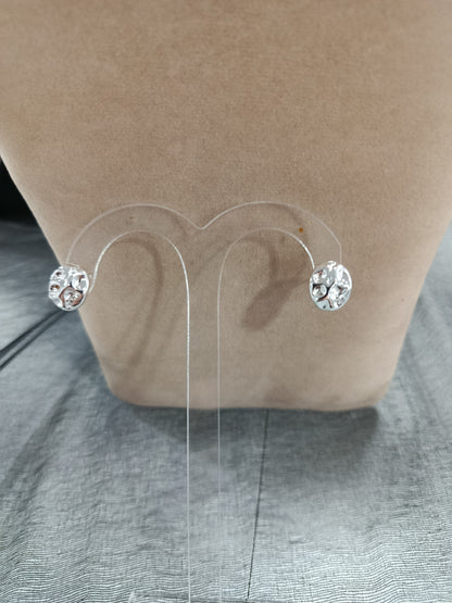 Pendientes acero plateado, pequeños,Moments