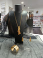 Colgante acero dorado ajustable