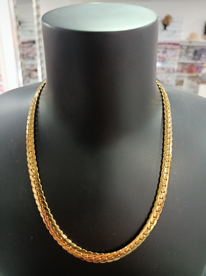 Gargantilla semirrígida acero dorado