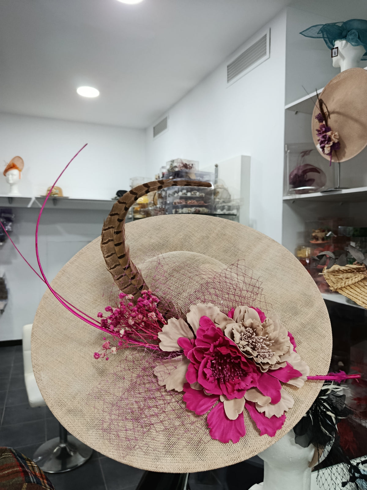 Pamela bicolor, beige, fucsia y buganvilla