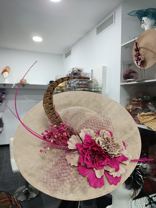 Pamela bicolor, beige, fucsia y buganvilla
