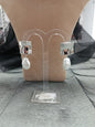 Pendientes acero plateado con perlas, Moments