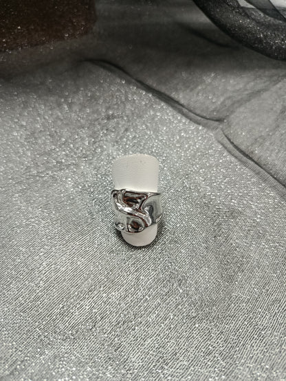 Anillo cerrado acero, talla 8