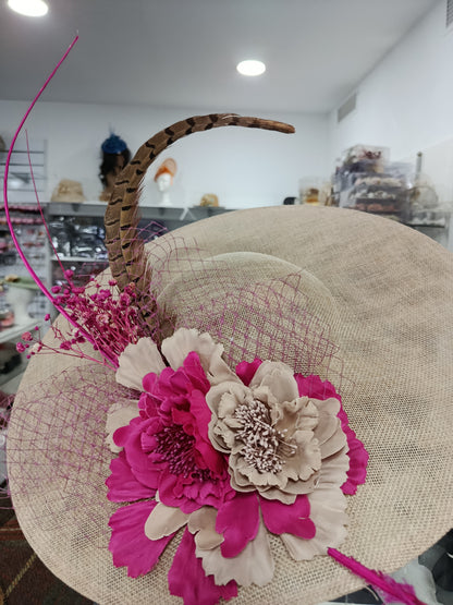 Pamela bicolor, beige, fucsia y buganvilla