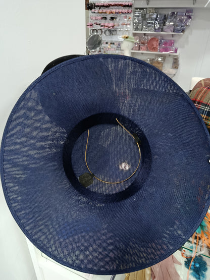 Pamela azul marino , 44 cm. De diámetro co diadema