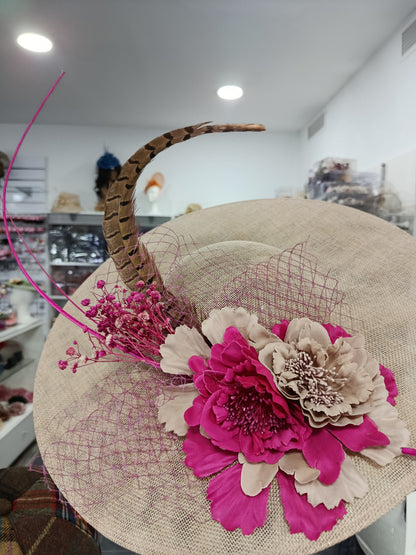 Pamela bicolor, beige, fucsia y buganvilla