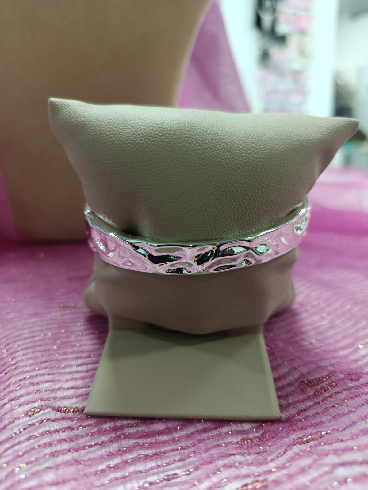 Brazalete acero plateado,Moments