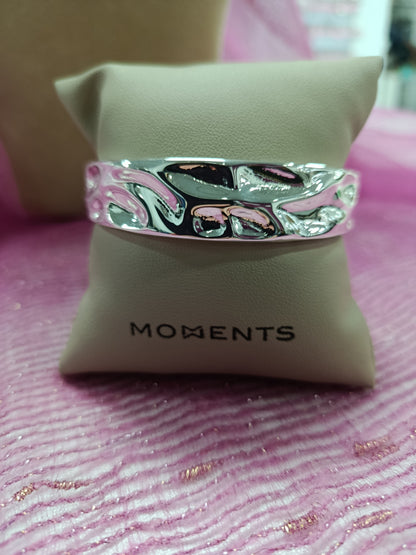 Brazalete acero plateado,Moments